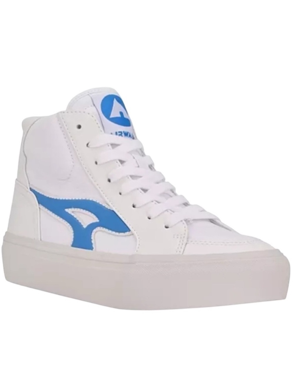 Airwalk Aurora3 Skateboard White and Blue High-Tops Sneakers- Size 8